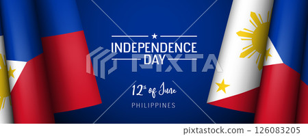 Philippines independence day vector banner, greeting card. 126083205