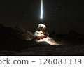 Drone used for light painting in White Pocket National Monument.  Located in Northern Arizona.  An aerial and abstract light painting. 126083339