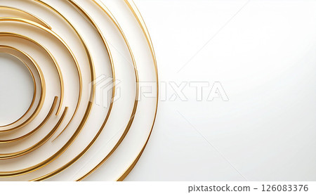 具有重疊金色圓形線條的現代背景 具有重疊金色圓形線條的現代背景 126083376