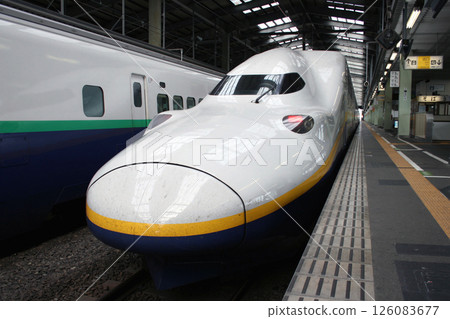 Joetsu Shinkansen Max when it is stopped at Niigata Station When Issue 126083677
