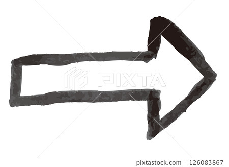 手繪箭頭。毛筆。塗鴉風格向量插圖。 126083867