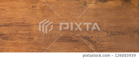 Wide light brown wooden background showing wood grain 126083939