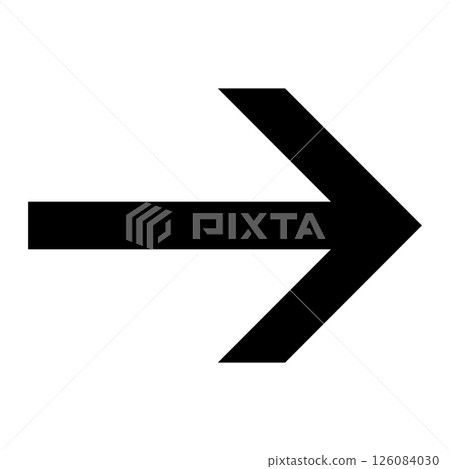 Simple black arrow on white background Simple black arrow on white background 126084030