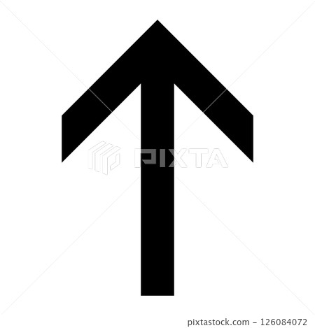 Simple black arrow on white background Simple black arrow on white background 126084072