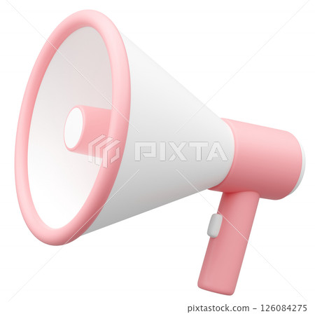3D插圖_擴音器_粉紅色 3D插圖_擴音器_粉紅色 126084275