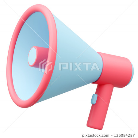 3D插圖_擴音器_彩色 126084287