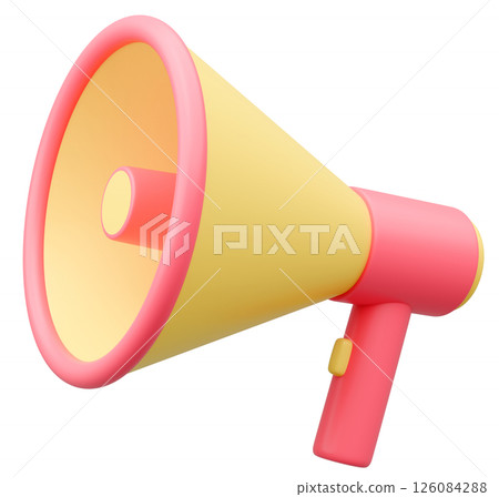 3D illustration_Megaphone_Colorful 3D illustration_Megaphone_Colorful 126084288