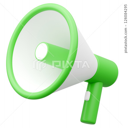 3D illustration_Megaphone_Green 126084295