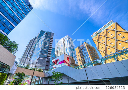 Tokyo cityscape, Japan, May. View of Shibuya Sakura Stage, Shibuya Tower, Shibuya Stream, etc. 126084313
