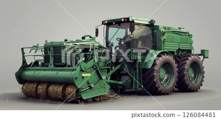 Green Agricultural Machine with Large Tires 126084481