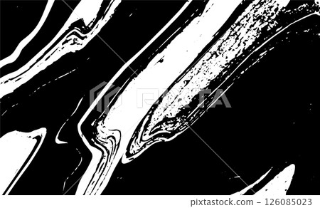 ink brush strokes in black and white 126085023