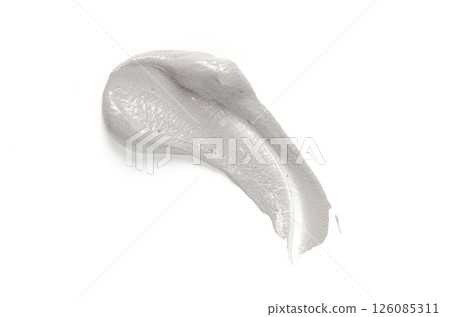 A sample of cosmetic clay for a body or face mask. White background A sample of cosmetic clay for a body or face mask. White background 126085311