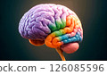 Multicolored brain waves: vibrant neurological transformation animation in high definition 126085596