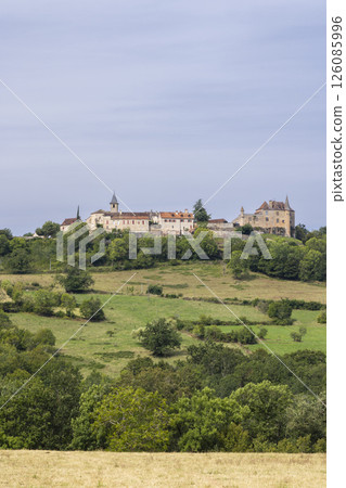 Loubressac dominating the Dordogne Valley in the Lot department, France 126085996