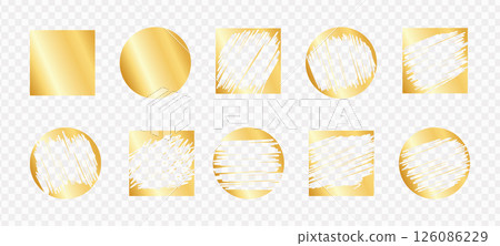 Scratch card lottery on golden shapes - scuffed frayed uneven edge geometric cutouts on transparent bg. Dry brush streaky ragged square star. Sketchy monochrome aged fuzzy smeared symbols. Scratch card lottery on golden shapes - scuffed frayed uneven edge geometric cutouts on transparent bg. Dry brush streaky ragged square star. Sketchy monochrome aged fuzzy smeared symbols. 126086229
