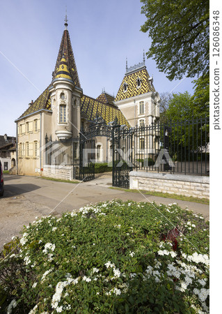 Chateau Aloxe-Corton (castle), Burgundy, France 126086348