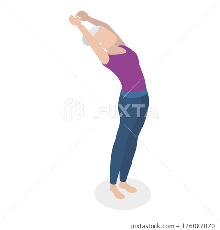 3D Isometric Flat Illustration of Chakra Systems. Item 26 3D Isometric Flat Illustration of Chakra Systems. Item 26 126087070