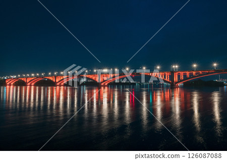 Communal bridge in Krasnoyarsk Communal bridge in Krasnoyarsk 126087088