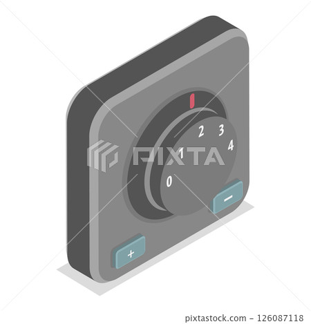 3D Isometric Flat  Set of Smart Home Heating And Cooling. Item 3 126087118
