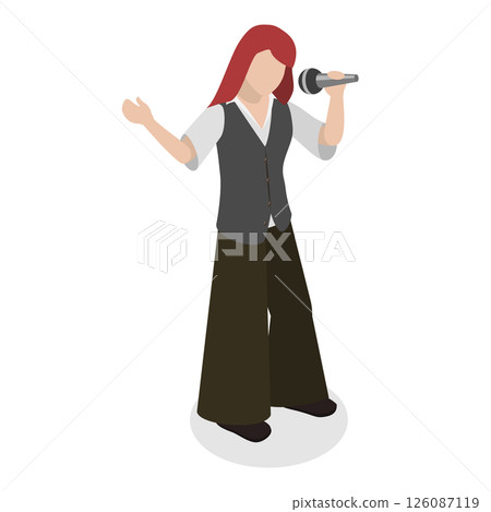 3D Isometric Flat Illustration of Rock Musicians. Item 1 3D Isometric Flat Illustration of Rock Musicians. Item 1 126087119