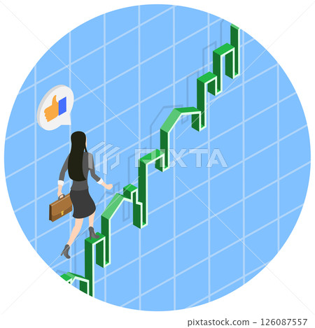 3D Isometric Flat  Illustration of Real Estate Market, Mortgage Loan 126087557