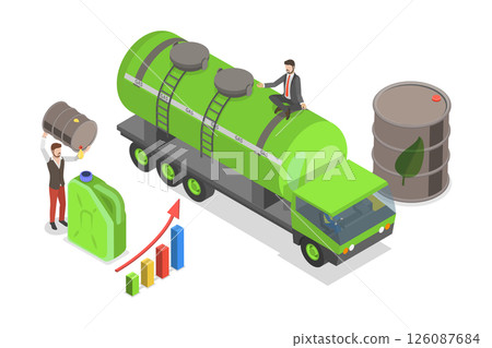 3D Isometric Flat Illustration of Renewable Energy, Biofuel and Environmental Sustainability 3D Isometric Flat Illustration of Renewable Energy, Biofuel and Environmental Sustainability 126087684