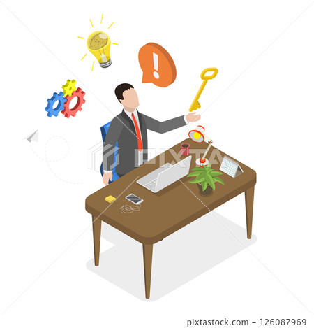 3D Isometric Flat Illustration of Business Consultor, Account Manager 3D Isometric Flat Illustration of Business Consultor, Account Manager 126087969