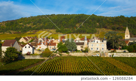 Panoramic view of Saint-Aubin village 126088284