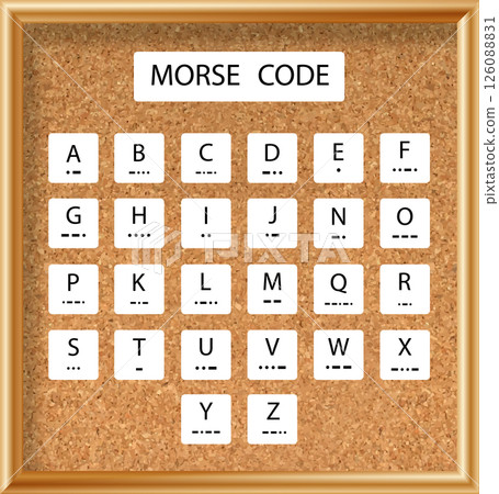 Morse Code International Morse Code on white background. Morse Code sign flat style. Vector 126088831