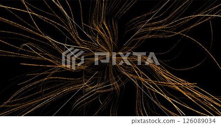 Wave pattern vector. 3D glowing abstract digital particles background. Technology concept. Abstract background. Future vector illustration. 126089034