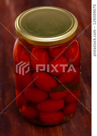 Tomatoes marinated in jars Tomatoes marinated in jars 126089078