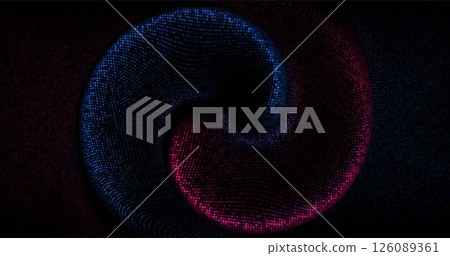 Wave pattern vector. 3D glowing abstract digital particles background. Technology concept. Abstract background. Future vector illustration. Wave pattern vector. 3D glowing abstract digital particles background. Technology concept. Abstract background. Future vector illustration. 126089361