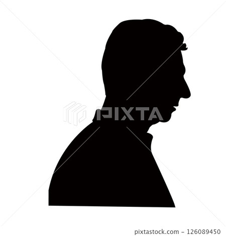 a man head silhouette vector 126089450