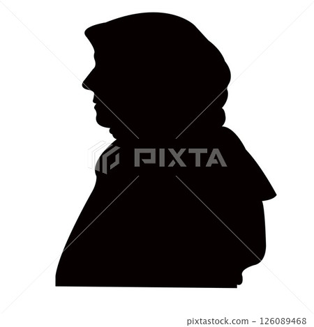 a woman head silhouette vector 126089468