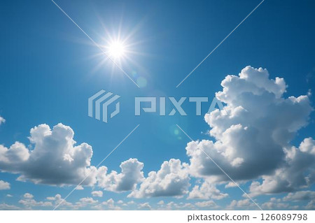 Sunny blue sky image 126089798