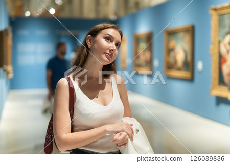 Young Woman in the Museum 126089886