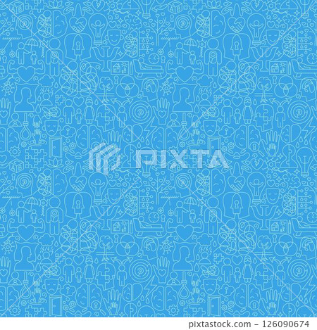 Psychology Line Seamless Pattern Psychology Line Seamless Pattern 126090674