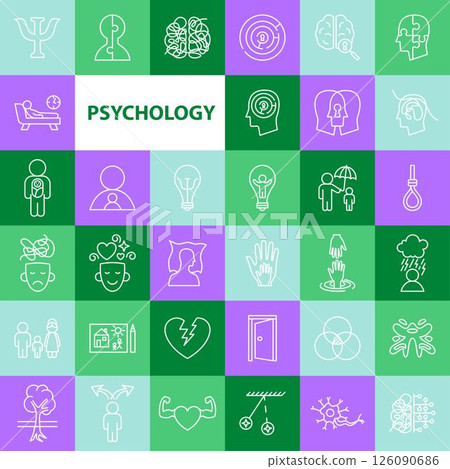 Psychology Line Icons 126090686