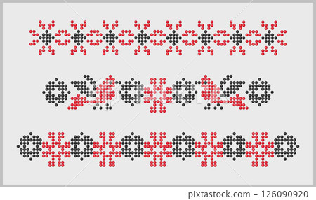 Traditional southern Ukraine vyshyvanka pattern Traditional southern Ukraine vyshyvanka pattern 126090920