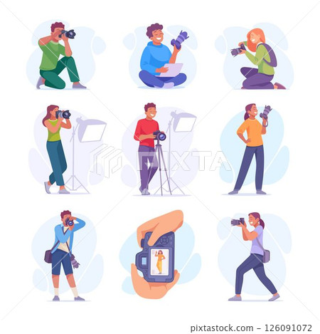 A diverse group of photographers are capturing unique moments across a variety of settings 126091072