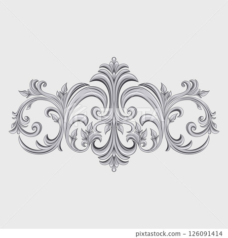 Decorative silver pattern 126091414