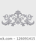 Decorative silver ornament 126091415