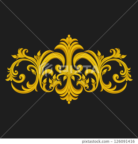 Decorative gold pattern 126091416