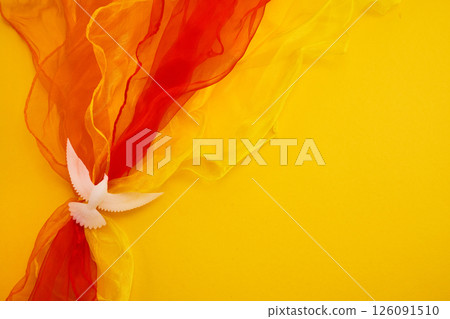 Pentecost Sunday. Pentecost background with flying dove 126091510