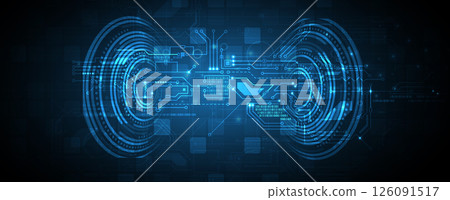 Abstract circuit technology concept background 126091517