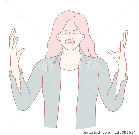 A Frustrated Woman Professionally Expressing Her Anger and Deep Discontentment Visually 126091634