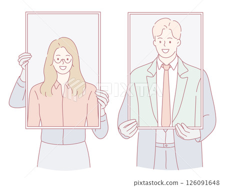 Get professional and stunning portraits that include beautiful picture frames to enhance them 126091648