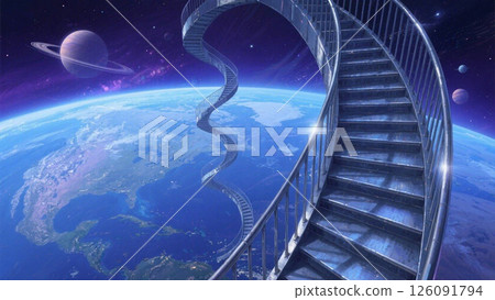 從太空船上降下來的樓梯 126091794
