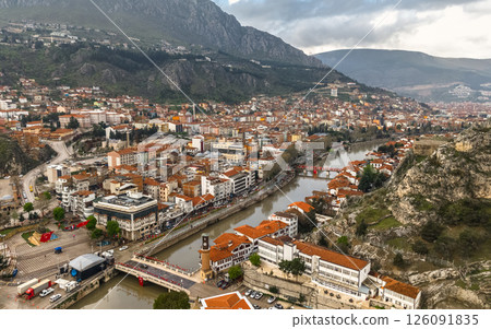 Aerial view of Amasya city 126091835