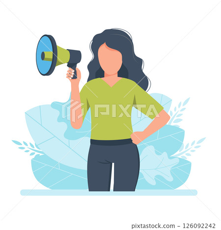 laptop, vector, woman 126092242